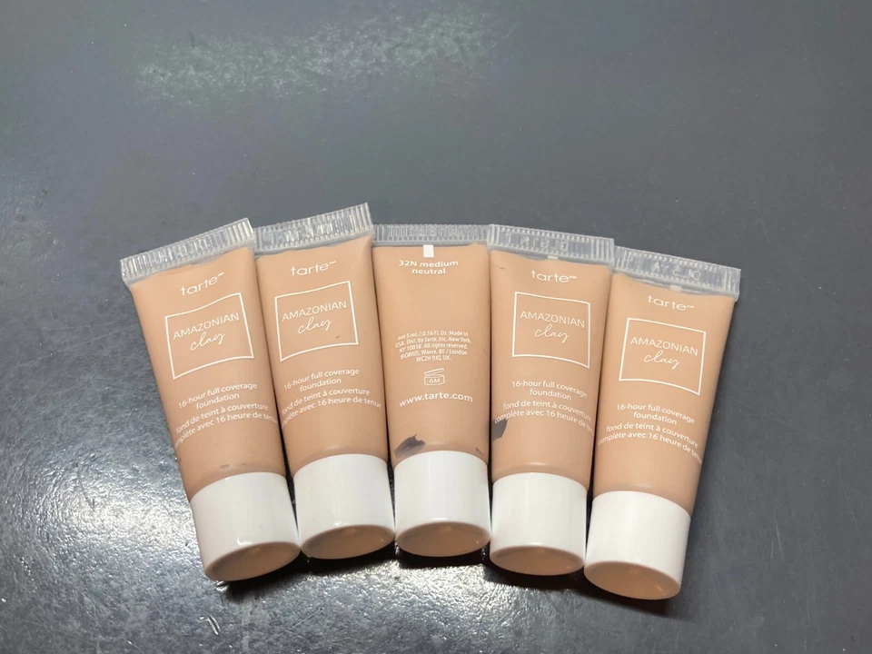 5x Tarte AMAZONIAN 16 horas cobertura completa base 32N media neutra 5 ml cada una Foto 1 de 1