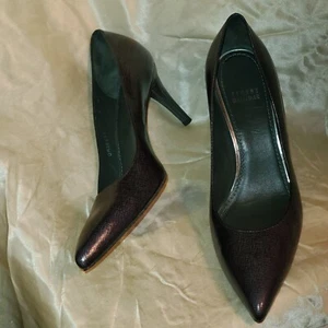 Stuart Weitzman Pump Smokey  Leather Stilettos Size 9 M Leather Made In Spain - Picture 1 of 8
