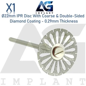 Recubrimiento de diamante grueso de doble cara disco IPR de 22 mm 0,29 mandril ortopédico - Imagen 1 de 4