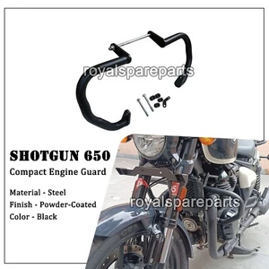 Compatible Con Royal Enfield Shotgun 650 "Protector De Motor Compacto Negro" - Imagen 1 de 12