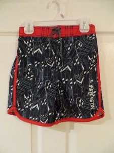 NEW OSH KOSH BOYS SWIM SHORTS TRUNKS NAVY SURFBOARDS UPF 50+ SIZE 12 - Picture 1 of 3