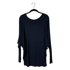 Top nero A.gain taglia S maglione manica lunga dolman maglia vestibilità rilassata elasticizzato - Foto 1 di 5