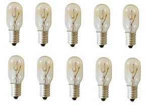 10 x Backofenlampe 25W E14 klar Glühbirne 25 Watt T22 Röhre 320° Doppelwendel - Bild 1 von 1