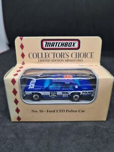 1994 Matchbox Collectors Choice No 10 Ford Ltd Police Car New Vintage 1:64 Scale
