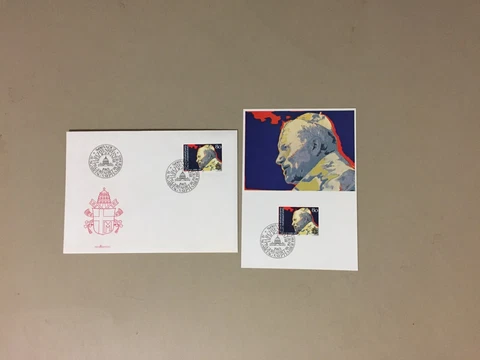 four LIECHTENSTEIN POPE PAUL II fdc-two are maxi cards Cover