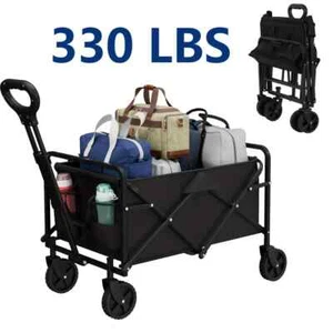 330 lbs Heavy-Duty Folding Utility Wagon - Collapsible, Portable, and Spaciou - Picture 1 of 4