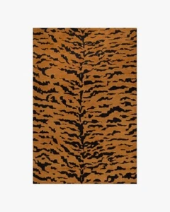 Hand Tufted Rug 100% NZ Wool Rust Black Living Room Bed Room Kichten Room rug - Picture 1 of 5