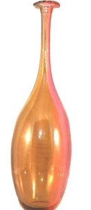 Mid-Century Modern Fidji Kosta Boda Artist Signed Art Glass Tri-Color Vase! - Picture 1 of 5