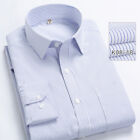 Men's Dress Shirts Long Sleeves Formal Business Striped Casual Shirts Top