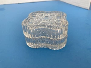 Schmuckschatulle/Schminktischkästchen für Ringe und andere kleine klare geriffelte Glas - Bild 1 von 5