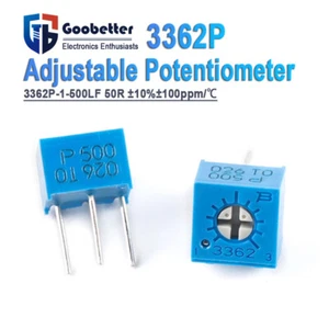 Potenciómetro de precisión 10 piezas 3362P-1-500LF 50Ω/Ohm ±10% resistencia ajustable - Imagen 1 de 7