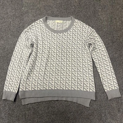 Suéter Geométrico Urban Outfitters Mirando Estrellas Gris Y Blanco Talla Mediana Foto 1 de 4