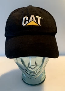 Caterpillar Trademark CAT Hat - Black Adjustable Cap - Picture 1 of 7
