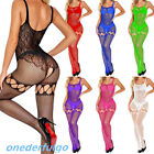 Women Fishnet Body Stockings Full Body Ctrotchless Tights Hollow Out Bodysuit 