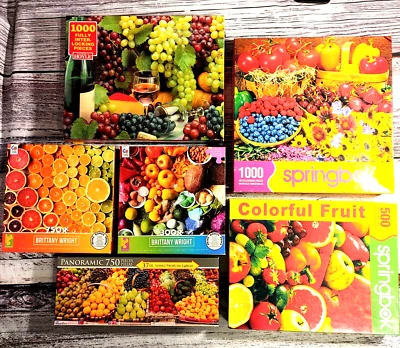 Puzzle Lot of 6 Images of Fruit. 2 X 1000 Pc, 2 X 750 Pc, 1 X 500 Pc + 1 X 300 P - Image 1 of 4