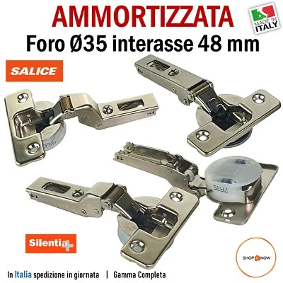 2-20pz CERNIERE ANTE MOBILI CERNIERA AMMORTIZZATA FORO 35 SALICE RICAMBIO SOFT - Image 1 of 4