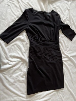 Ellen Tracy 6P Dress Petite 3/4 Sleeve Black - Image 1 of 3