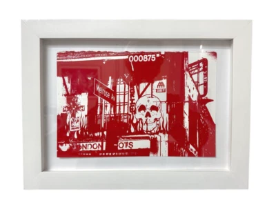 Invader x Obey " Space Invader x Shepard Fairey " 2019 Siebdruck - Bild 1 von 3