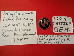 ✅OE 04-11 BMW 72.5mm TRUNK Emblem RED/BLACK 318i 325i 328i 330i 335i 51148132375 - Picture 1 of 16