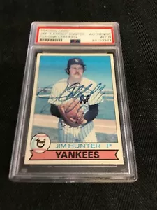1979 TOPPS JIM CATFISH HUNTER #670 HOF SIGNED PSA/DNA AUTO - Bild 1 von 3