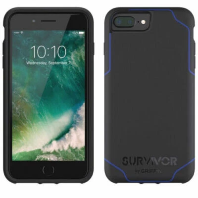Griffin Survivor Journey Case for iPhone 7  8 Plus 5.5" Black Blue GB42817 - Image 1 of 3