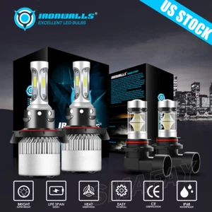 For 2006-2009 Dodge Ram 1500 2500 3500 LED Headlight Hi/Lo Beam+Fog Light Bulbs - Picture 1 of 12