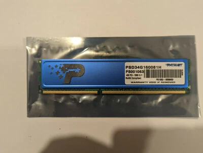 Patriot PSD34G160081H 4GB PC3-12800 DDR3 CL11 240pin Memory Module - Image 1 of 3