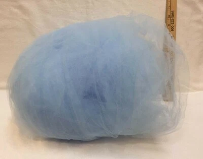Fabric Baby Powder Blue Gossamer Tulle Mesh See Through 290" Long Crafts Décor - Image 1 of 2