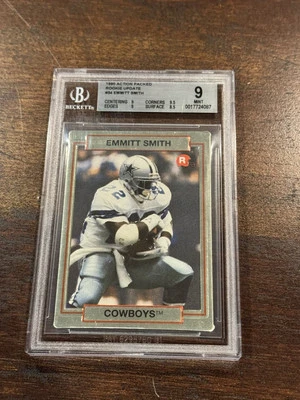 1990 Action Packed Rookie Update Emmitt Smith #34 BGS 9 - Image 1 of 4