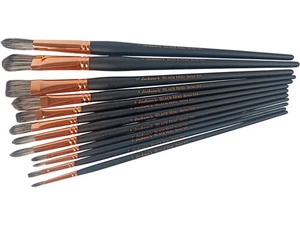 Jackson's Black Hog Paint Brushes Round Bristle Set Artist Painting - Picture 1 of 9