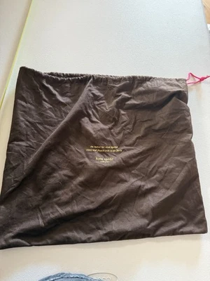 Kate Spade Marrón Lona Grande Bolsa para el Polvo Cartera Bolso Cubierta  Foto 1 de 4