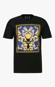T-shirt Italia 19v69 "Rafael Golden" nera taglia M - By Versace - Foto 1 di 5