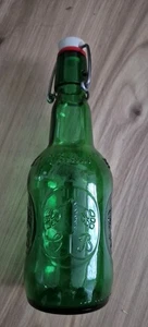 Vintage 16 Oz. One Pint Grolsch Brewery Green Swing Top Lid Glass Bottle Holland - Picture 1 of 5
