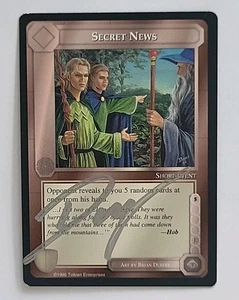 MIDDLE-EARTH CCG SECRET NEWS SIGNED BY ARTIST BRIAN LEE DURFEE METD THE DRAGONS - Picture 1 of 2