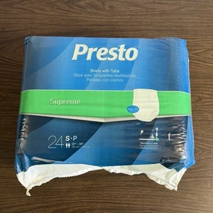 Presto Supreme Slip Incontinenza Piccolo 22"-36" PK da 24 - Nuovo Sigillato - Foto 1 di 7