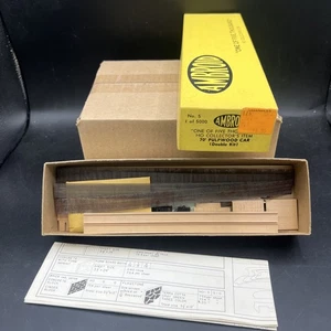 NOS HO Ambroid 1 of 5000 #5 70' Pulpwood Car Double Kit - Picture 1 of 5