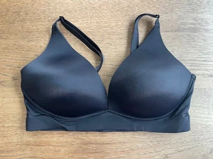 SOMA Smooth Pure Black SMALL Enbliss Luxe Plunge Bralette Wireless Soft Bra - Picture 1 of 2