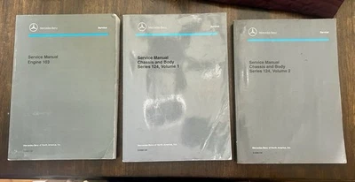 (3) Juego manual chasis y carrocería Mercedes Benz serie 124 coches + motor 103 OEM Foto 1 de 4