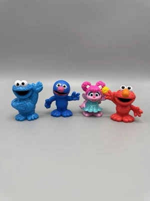 Sesame Street Workshop  Lot of 4 Figures Grover Elmo Cookie Monster Abby READ - Image 1 of 4