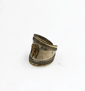 Anello da uomo in argento Nepal fatto a mano cool misura 9 M255 - Foto 1 di 4