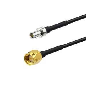 TS9 male ST to SMA plug Adapter Jumper RF Pigtail Coaxial Cable 6" RG174 15cm - Picture 1 of 3
