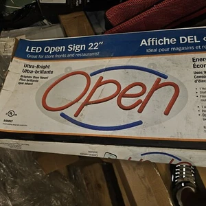 22 Inch Hillman Indoor LED Lighted Open Sign - Bright Neon LED Durable (P - Picture 1 of 3