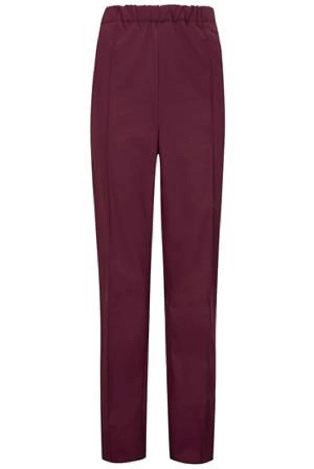 WOMENS NURSES WORK TROUSERS MAROON/BURGUNDY ELASTICATED WAIST HEALTHCARE INS36MR - Image 1 of 1