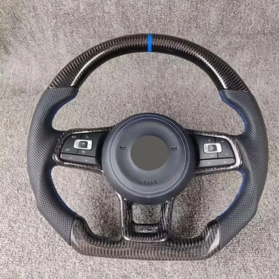 Leather Carbon Fiber Steering Wheel for Volkswagen Golf MK7 MK7.5 GTE GTI GTD - Image 1 of 3