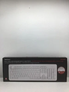 Macally Full Size USB Keyboard With 2 USB Ports & Numeric Keypad - Bild 1 von 8