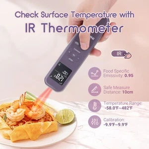 INKBIRD Infrared Thermometer IHT-1M IR Detector Cooking Time Food BBQ Pizza C/F - Picture 1 of 10