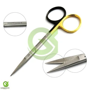 TC Iris Scissors, 4.5", Straight, Sharp, Premium Surgical Supercut Shears Gold - Picture 1 of 2