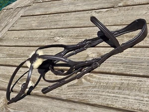 Shires Velociti braun anatomisch gepolstert Monokrone englische Figur 8 Sprung Trense COB - Bild 1 von 20