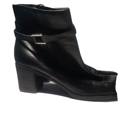 女式Predictions黑色皮革短靴 — 第 1/4 张图片