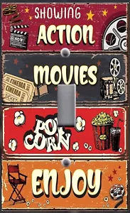 HOME THEATER FILM POPCORN CINEMA Immagine su interruttore della luce coperchio piastra da parete - Foto 1 di 26